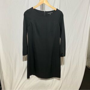 Banana Republic Black Long-Sleeve Shift Dress